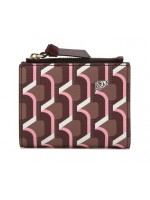 ROSA.K MONOGRAM BI FOLD WALLET ROSE COGNAC